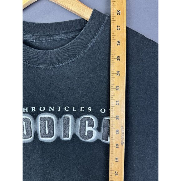 Vintage Y2K The Chronicles Of Riddick Movie Book Promo UPS Rare Black XL Tee - Picture 5 of 5